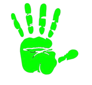 Green Hand Print